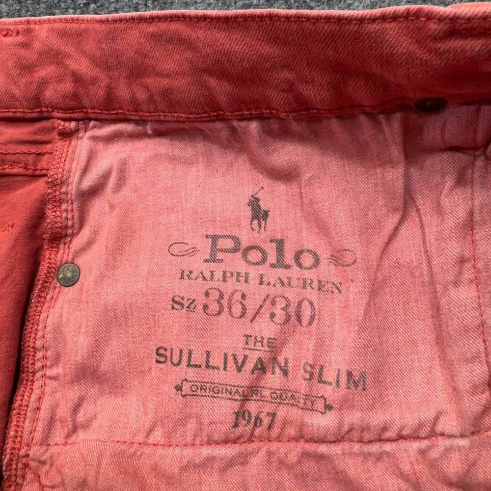 Polo Ralph Lauren Jeans Mens 36x30 Red Sullivan Slim Five Pocket Denim Nantucket